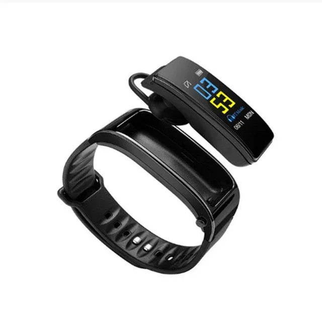 Smartwatch with Wireless Earbuds & Fitness Tracker - Black Black My Store