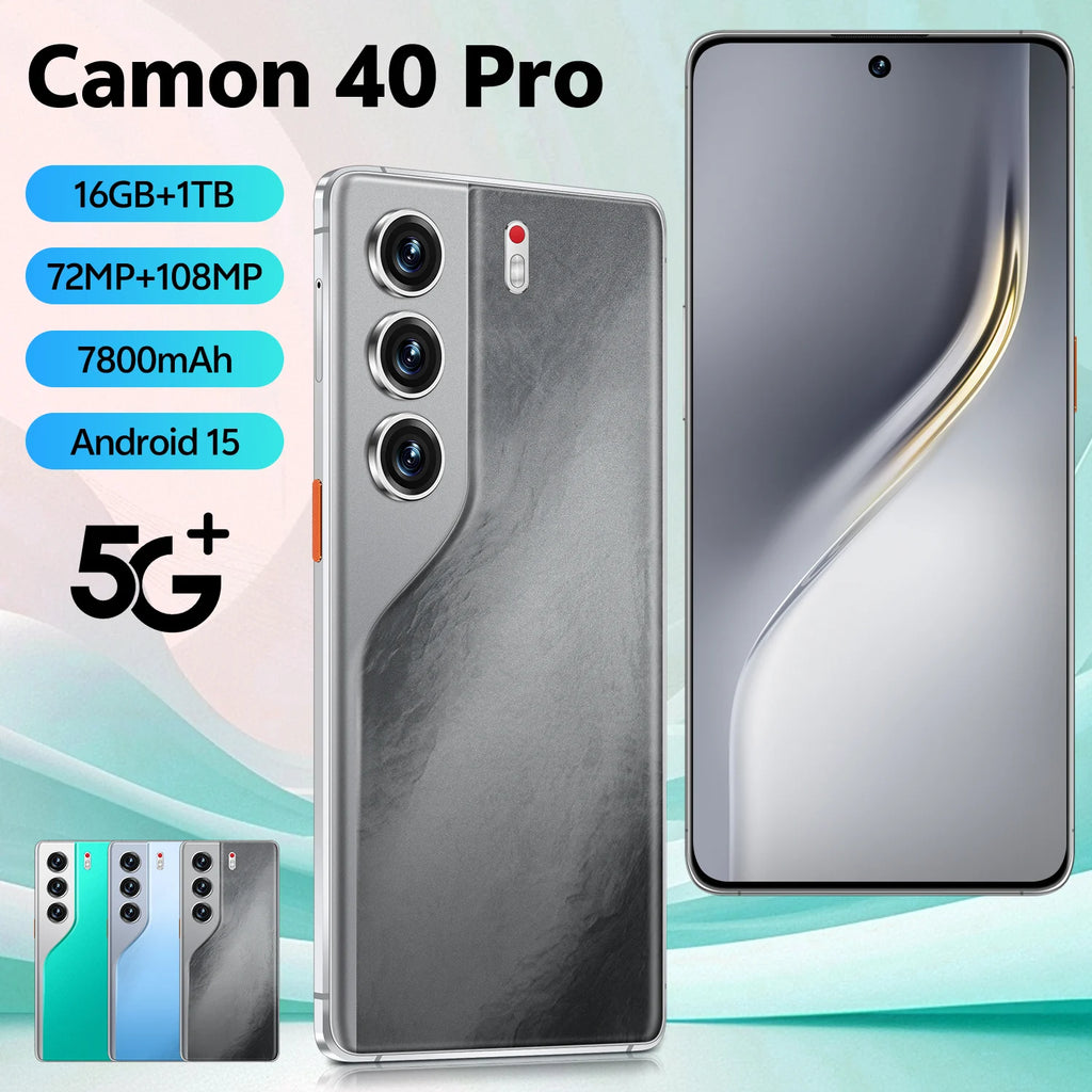 Camon 40 Pro 5G Smartphone, 1TB 16GB RAM - Dual SIM Android 15 Tidesmit