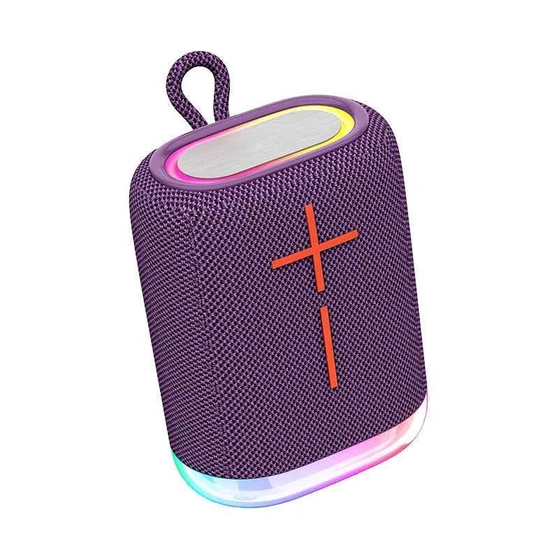Portable Bluetooth Speaker with 360 Sound, Deep Bass and Waterproof Rating Purple My Store