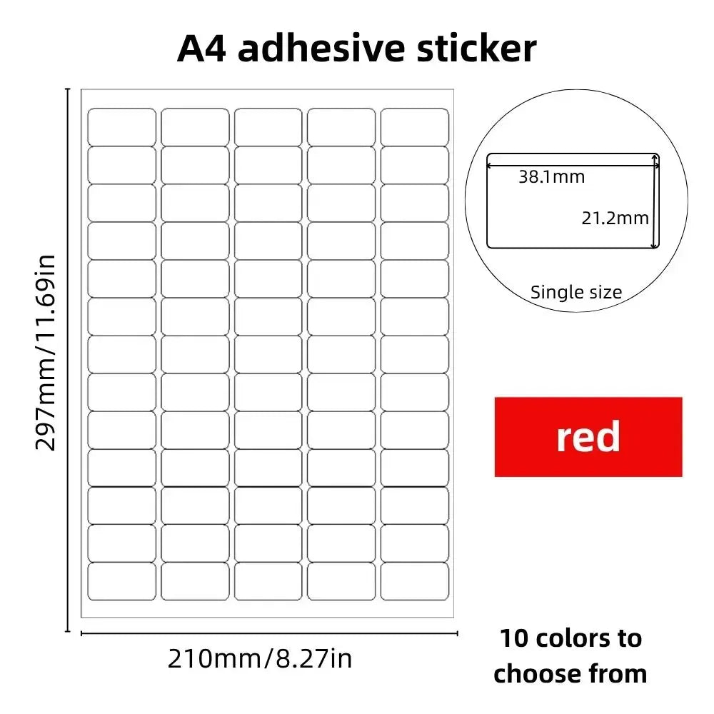 65 Grids A4 Glossy Copperplate Paper Barcode Shipping Label Sheet - Angle/Detail 14