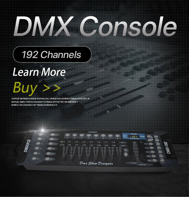 DMX512 Stage Light DMX Controller Console DMX 192 Controller for  Led Par Moving Head Stage Party DJ Light DMX Disco Equipment