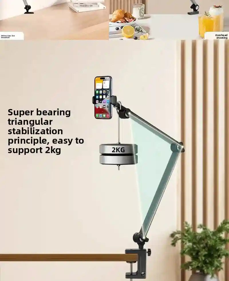 Smart Tracking Phone Stand: Rotating Desktop Holder for Home & Office Tidesmit