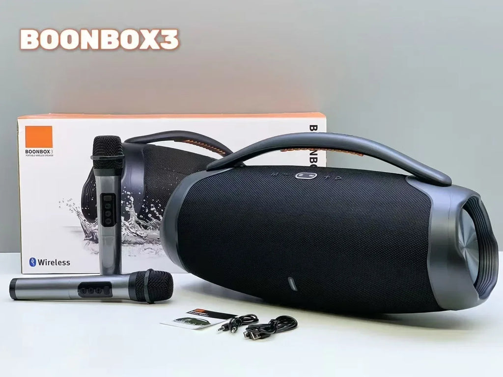 Portable Bluetooth Speaker 80W Heavy Bass - Black Waterproof Wireless Audio My Store