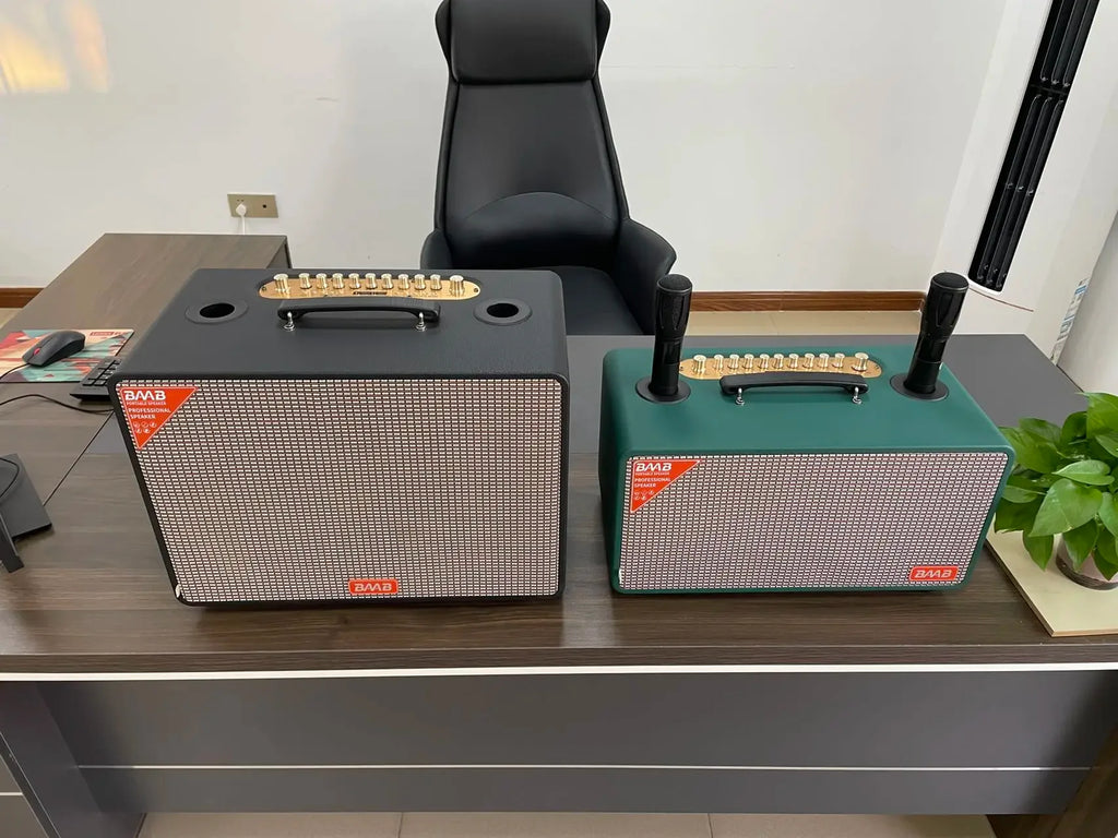 Wireless Wooden Karaoke Speaker with RGB Bass Woofer - Grass Green My Store