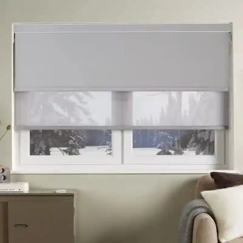 Smart Motorized Double Roller Blinds - Zigbee WiFi App Control Tidesmit