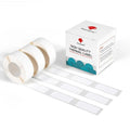 Thermal self-adhesive label rolls with white label tape and retail box