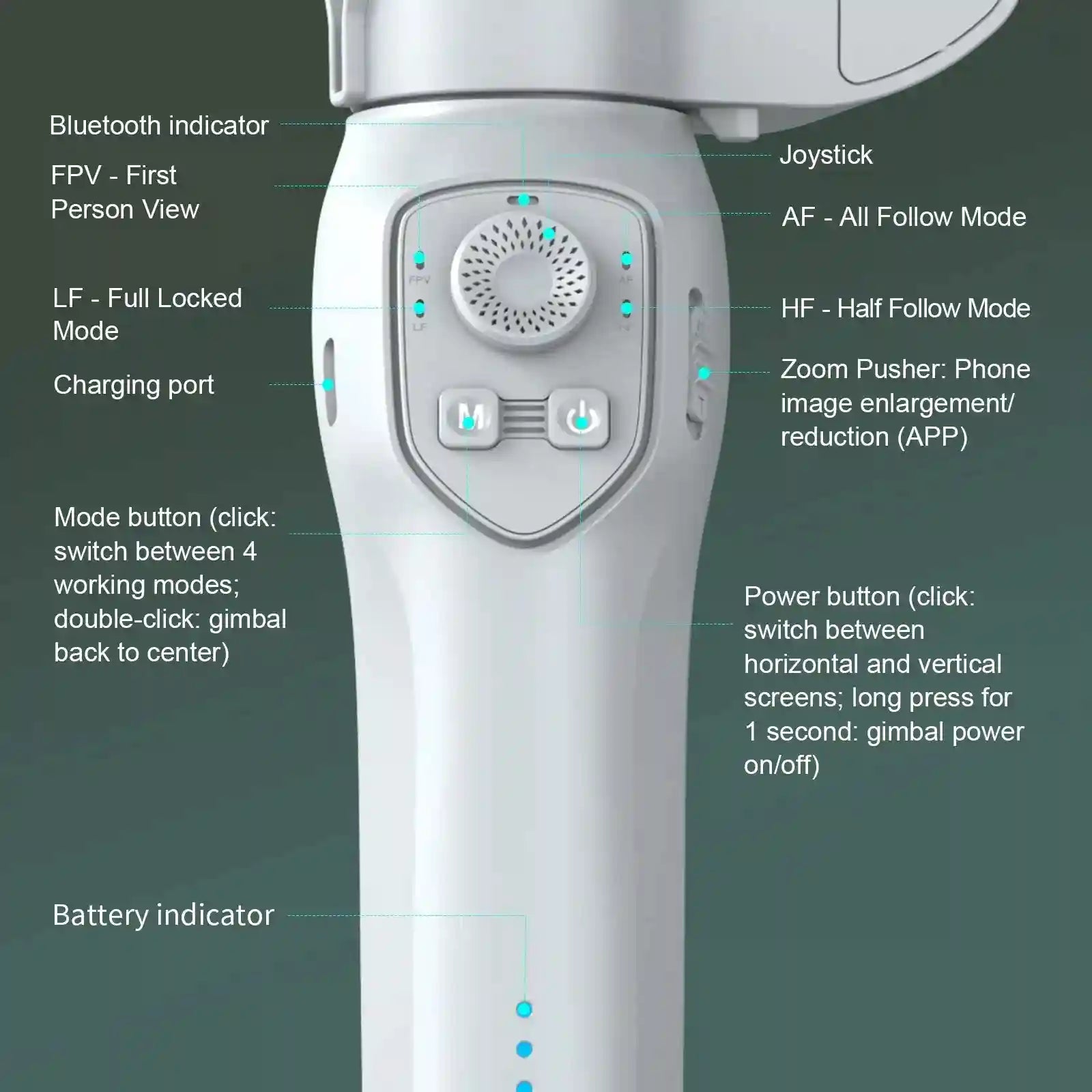 Smartphone Tripod with AI Face Tracking and LED Light - L7Cpro Tidesmit