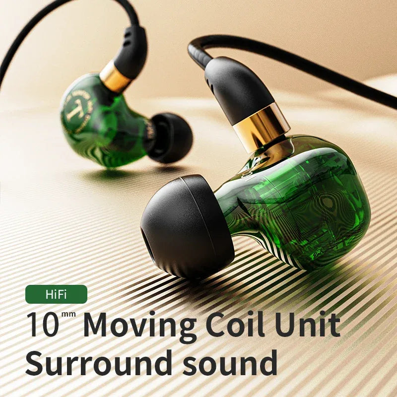 Tidesmit Wired Headphones with Dual Drivers and Bass Stereo - 1 Pair Tidesmit
