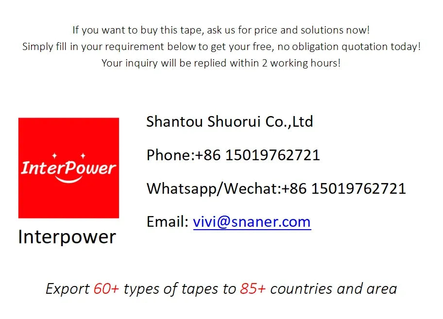 Supplier contact card for slime ball inquiries, with InterPower branding and email