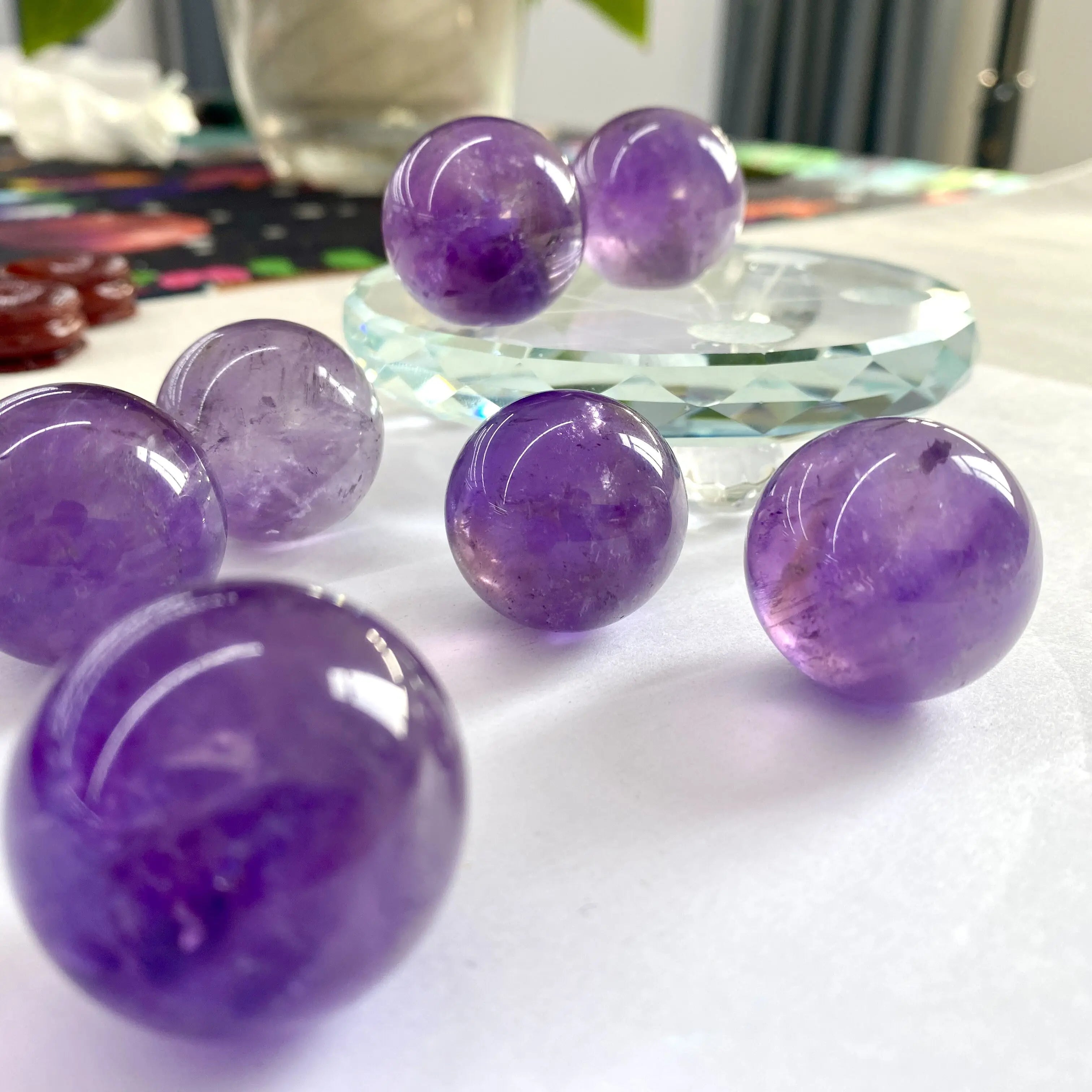 Wholesale Natural Crystal Sphere Ball Healing Crystal Amethyst Spheres  for Decor Home