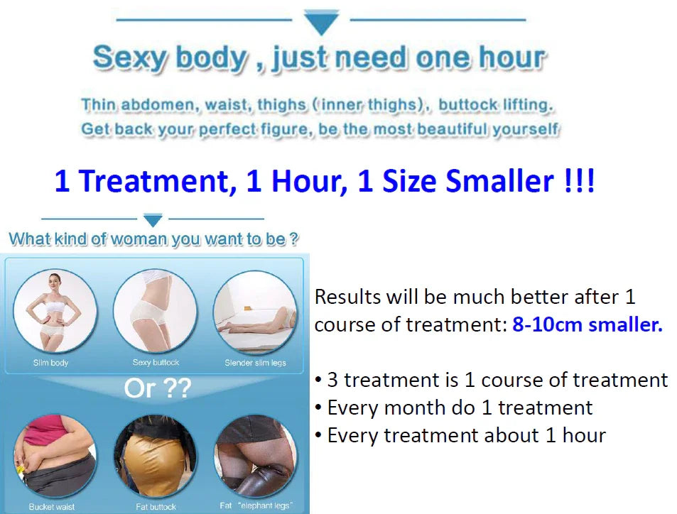 Portable 576 points Liposonic body slimming machine for fat reduction, waist, abdomen, and buttock tightening treatment.