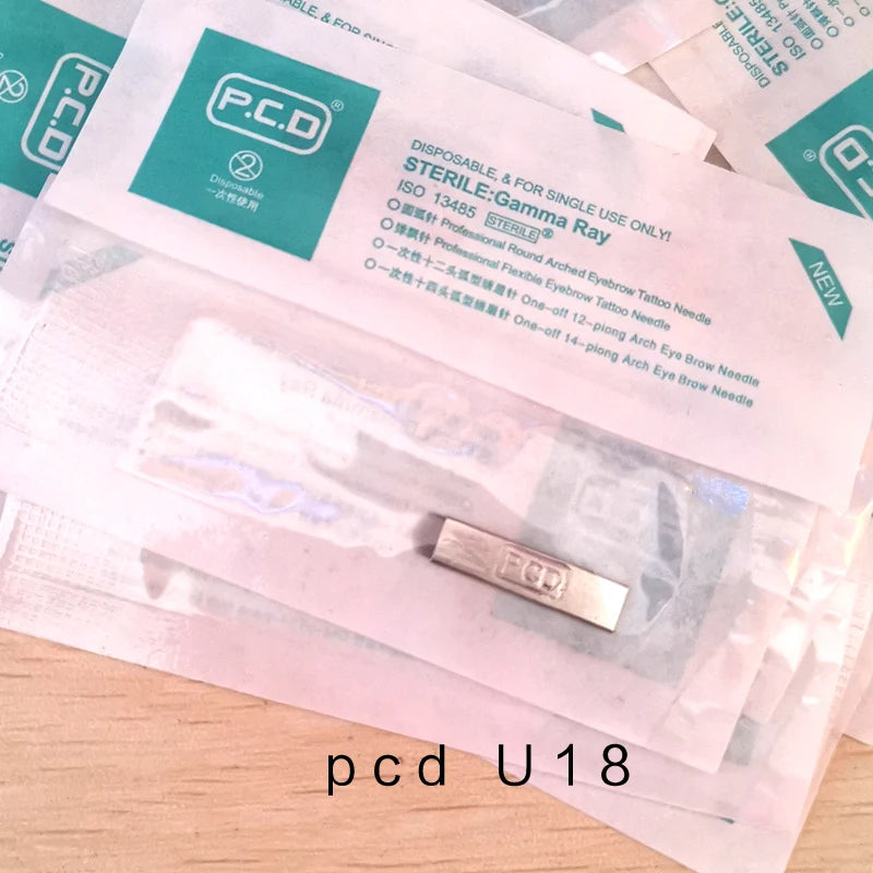 Microblading Blades 100pcs PCD Needle Set for Professional PMU Artists Permanent Makeup Machines Tidesmit