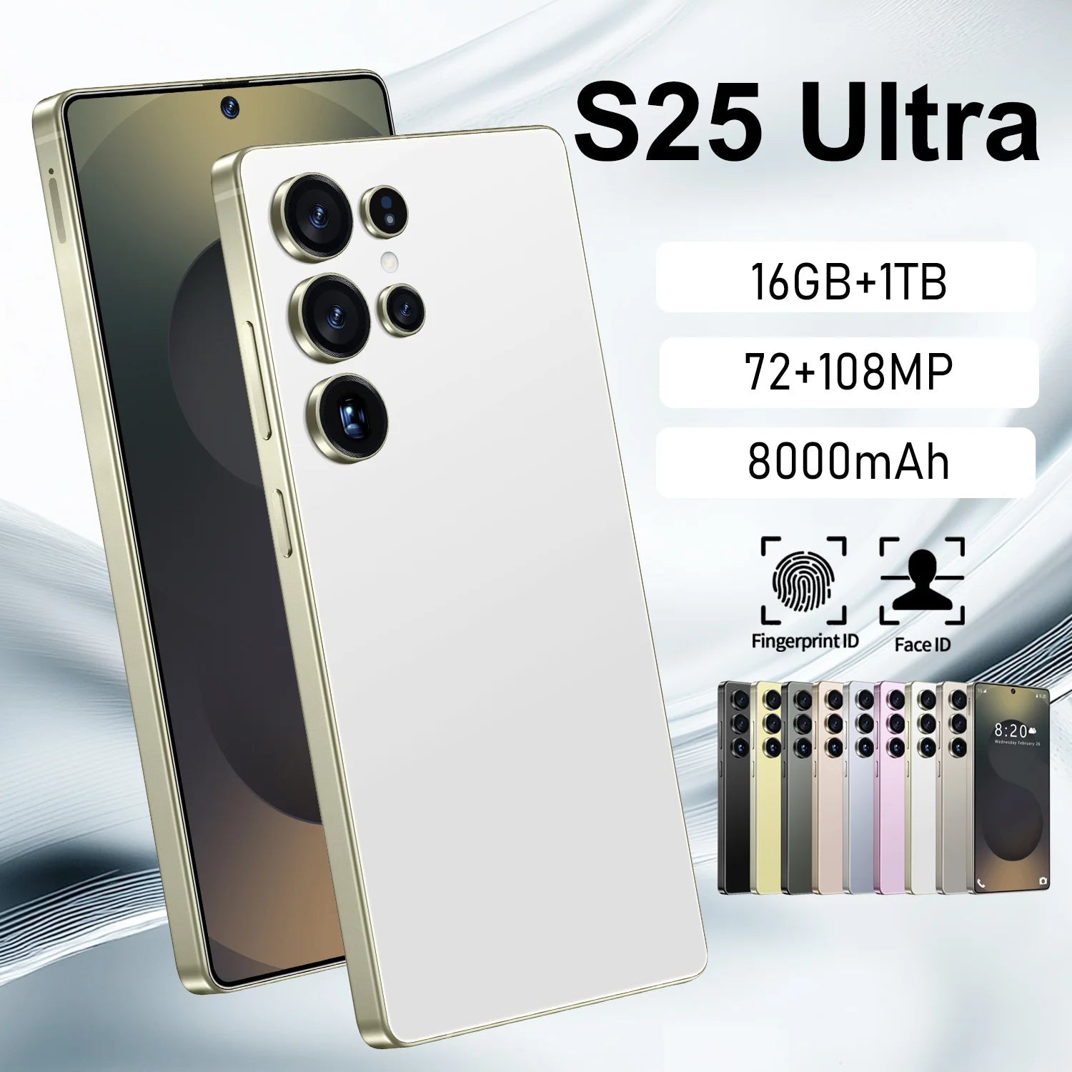 S25 Ultra 2025 smartphone with 108MP camera and 7.3-inch HD display for high-performance gaming.