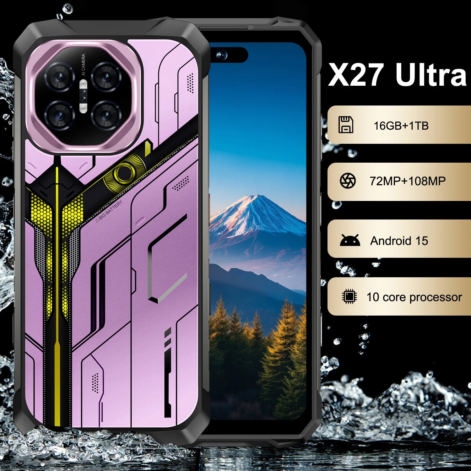 16GB+1TB High Configuration X27 Ultra 2026 Popular Android 15 5G Gaming Smart Mobile Phone