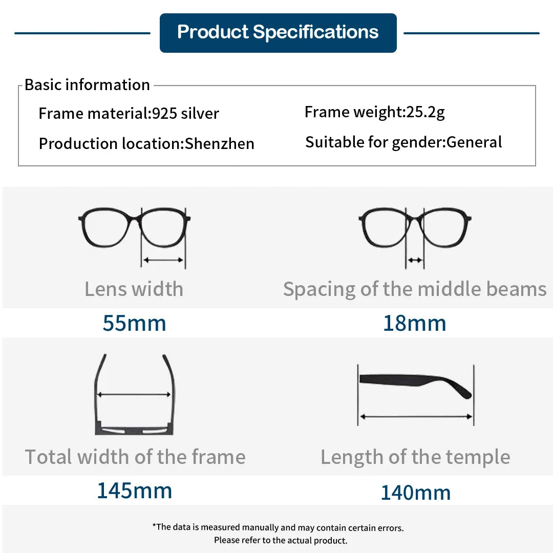 Latest Popular Design 925 Silver Diamond-Set Luxury Unisex Rimless Rectangle Glasses Lightweight Premium Quality
