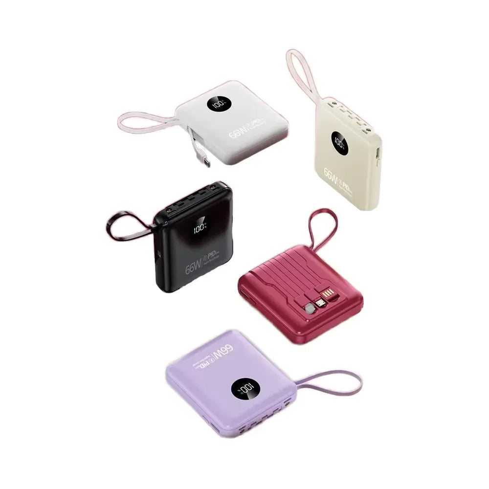 Portable 10000mAh Power Bank with Built-in Cable - Tidesmit Tidesmit