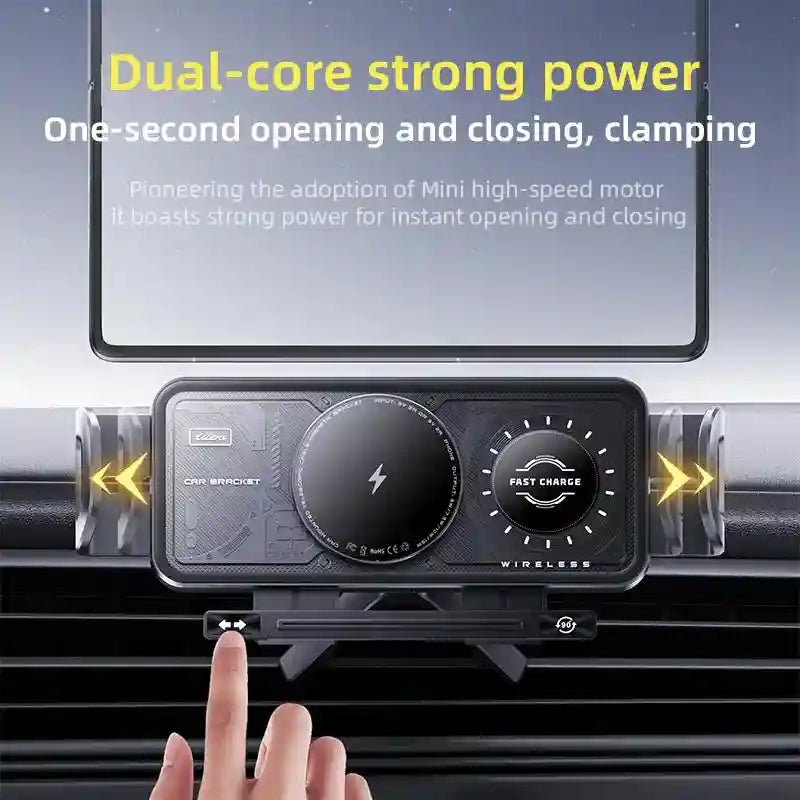 15W Car Wireless Charger - Qi Certified Flexible Phone Holder Tidesmit