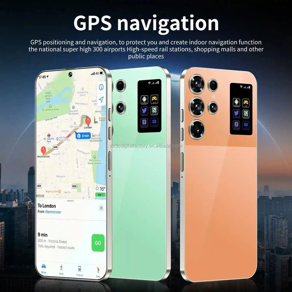 S26 Ultra 5G Smartphone, 16GB RAM, 1TB Storage, Dual SIM, Orange Tidesmit
