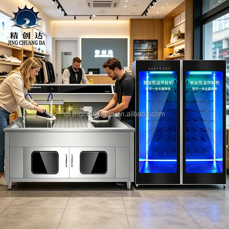 Multi-functional Intelligent 304 Stainless Steel Semi Automatic Shoe Washing Machine with Dryer 32 Paris Dryer Shoes Machine