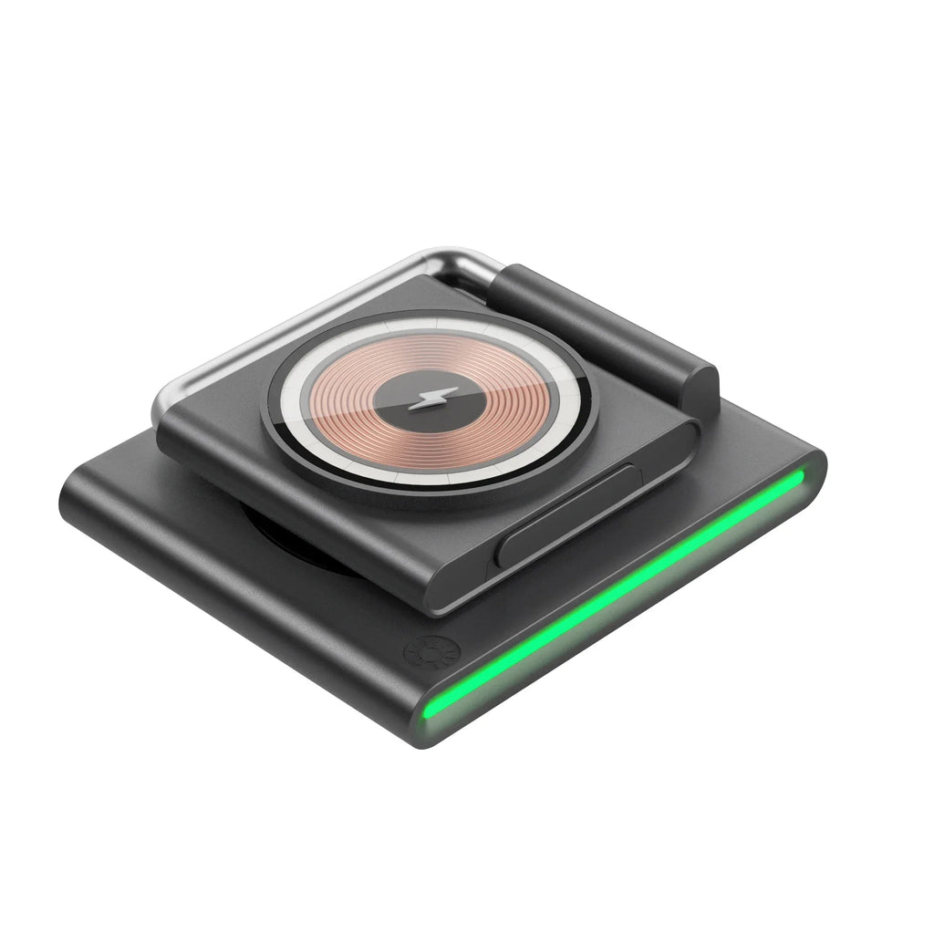 3 in 1 Magnetic Wireless Charger - Foldable 15W Fast Charging Stand Tidesmit