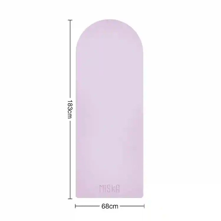 Eco Rubber Yoga Mat - Non-Slip 4.5mm Professional Fitness Pad Grey Purple 4.5mm Tidesmit