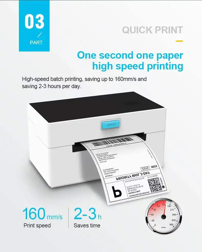 Desktop A4 Bluetooth  Printer Thermal Barcode Label Printer Printing for Business Travel  Printing