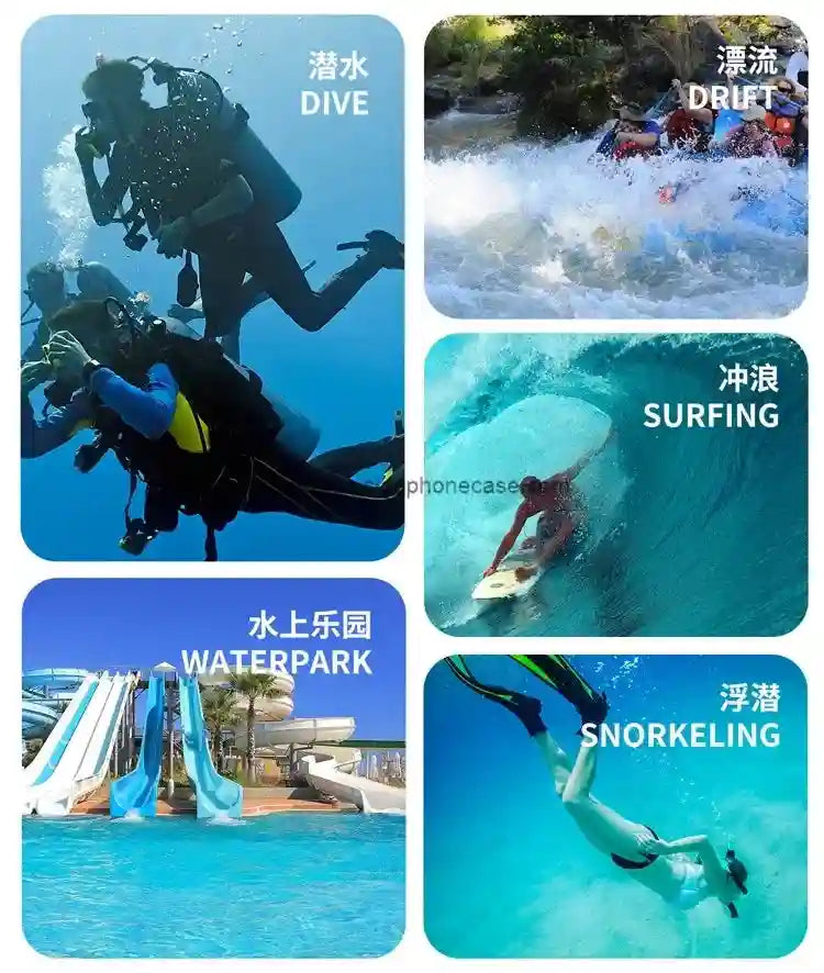 Waterproof Phone Case for iPhone Pro Max - IPX8 Certified Diving Pouch Tidesmit