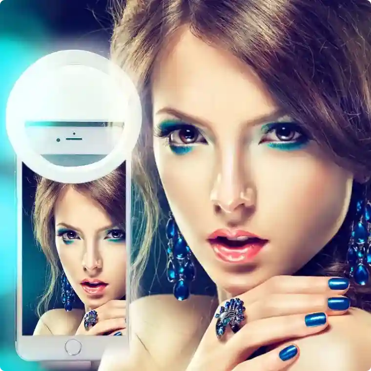 Rechargeable LED Selfie Light - Portable Clip for Content Creation Tidesmit