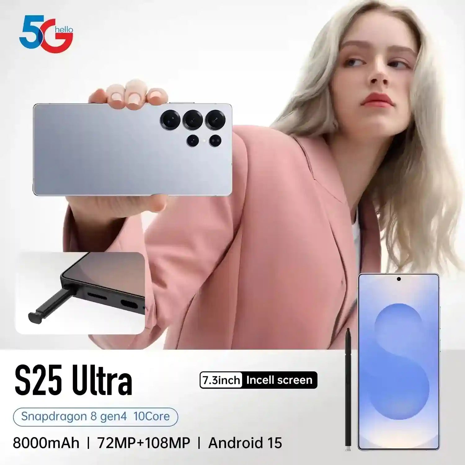 S25 5G Smartphone | 16GB RAM, 1TB Storage & AMOLED Display Tidesmit