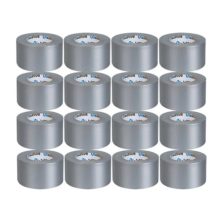 Set of grey duct tape rolls, multiple 2-inch rolls for crafts and sealing