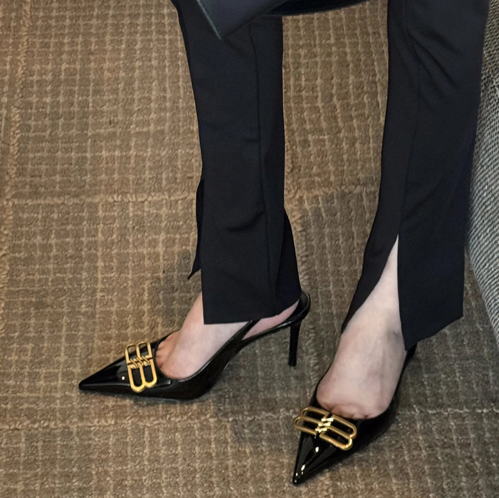 New Hot Selling High Quality Pointed Toe Shallow Mouth High-end Black High Heels
