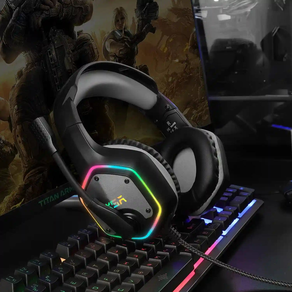 Wireless Gaming Headset with Mic - 7.1 Surround Sound for PC and PS5 Tidesmit