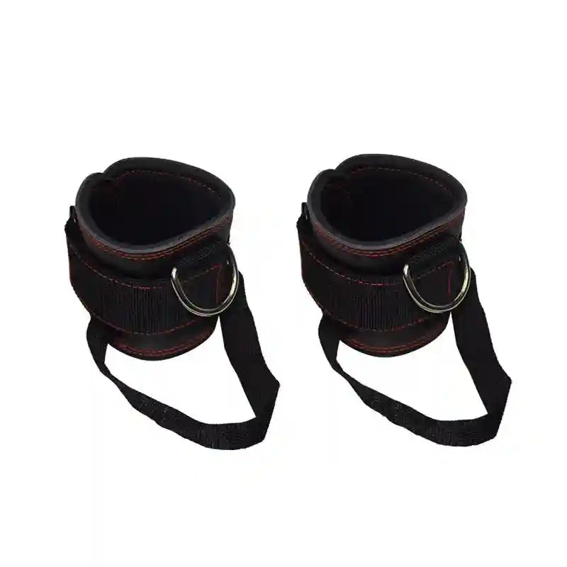 Padded Ankle Straps for Cable Machines - Durable Resistance Training Gear Black One Size Fit Tidesmit