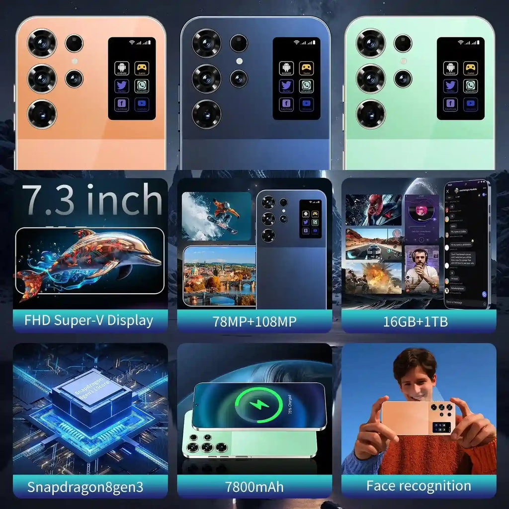 S26 Ultra 5G Smartphone 16GB RAM 1TB Storage - Unlocked Dual SIM Tidesmit