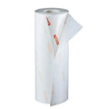White plate mounting masking tape roll with hanging end tab and red tesa print