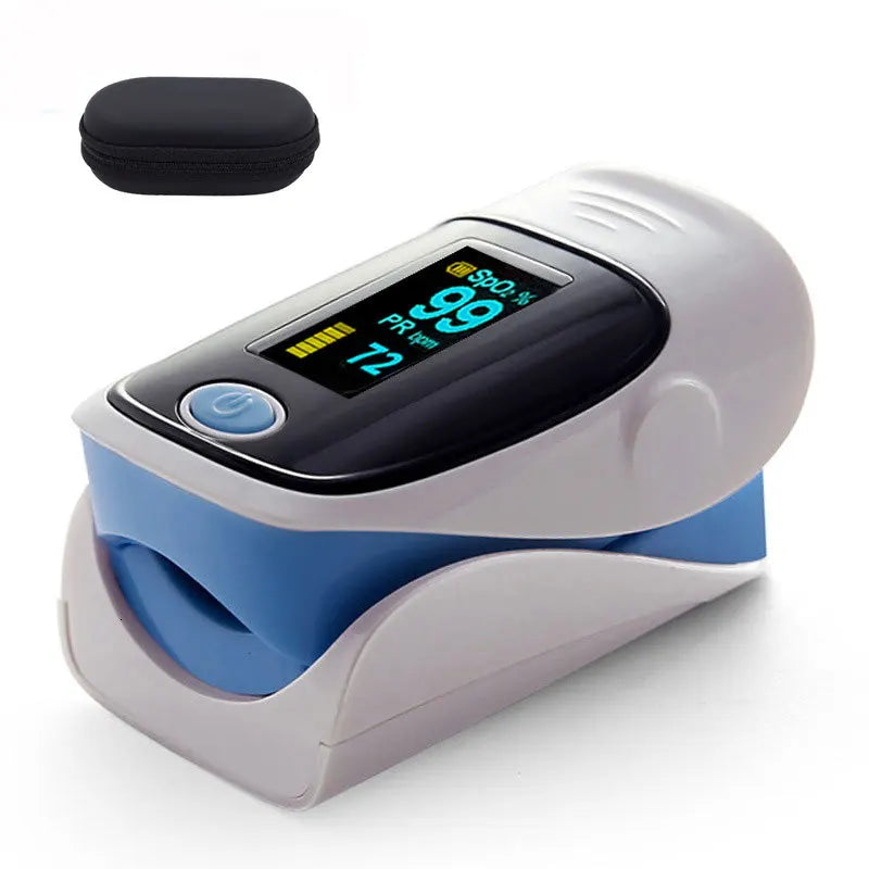 JYHealth Digital finger pulse oximeter OLED medical pulsioximetro SPO2 PR PI health alarm Fingertip oximetro de dedo with case