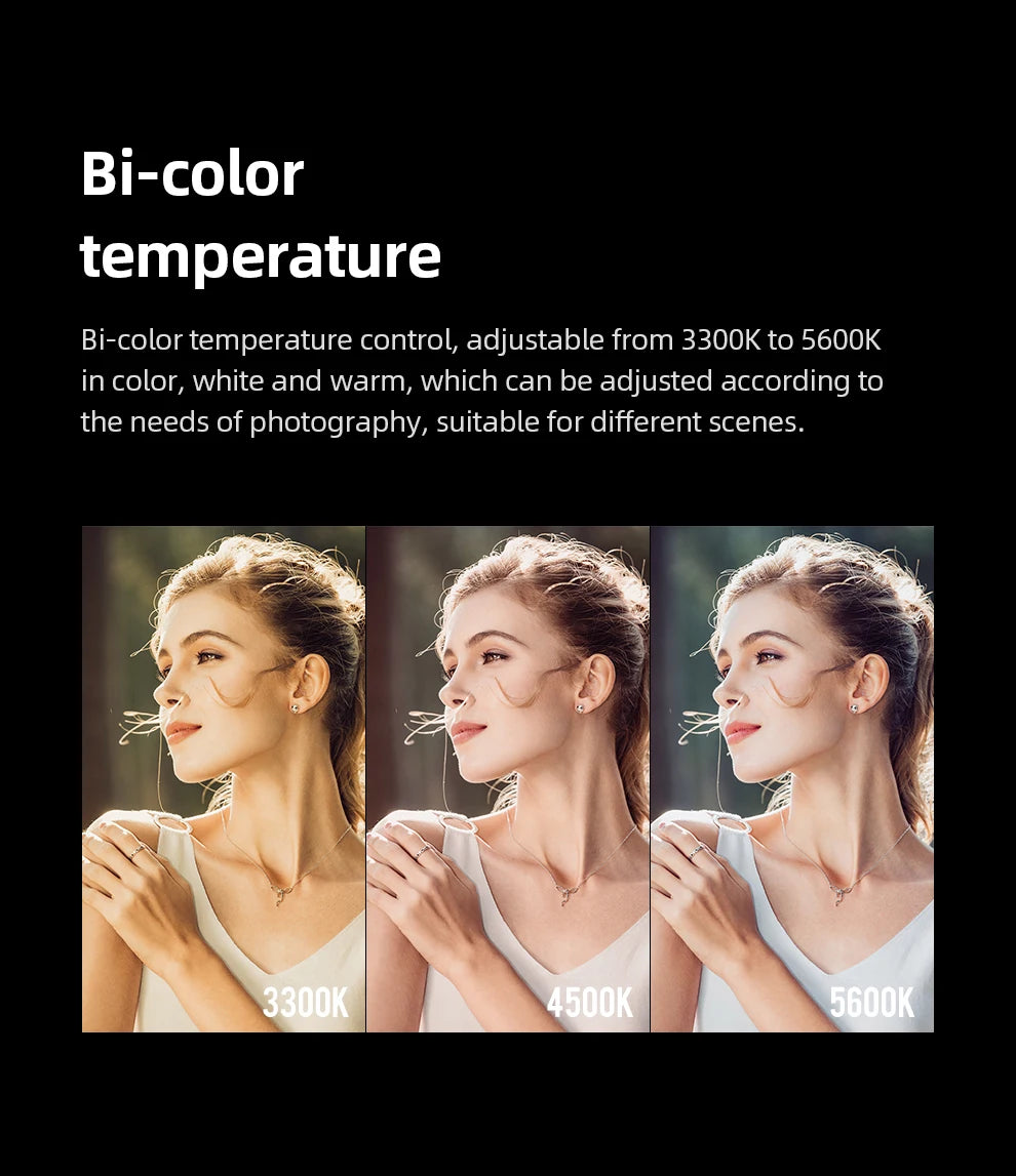 LED Video Light Panel 30W | Adjustable Color Temp Lighting Kit Tidesmit