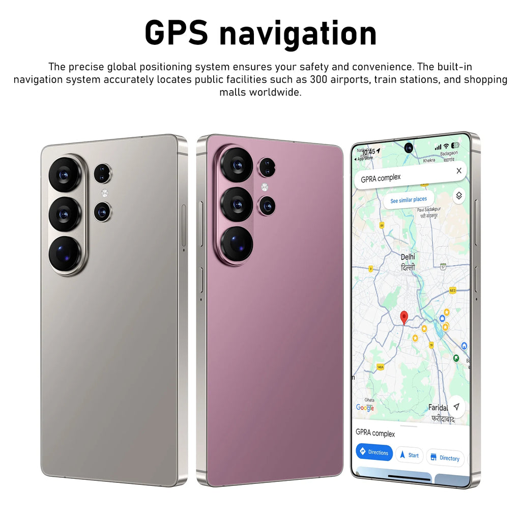 S26 Ultra 5G Android 15 smartphone with 7.3 inch HD display 16GB RAM and 1TB storage showing side profile view
