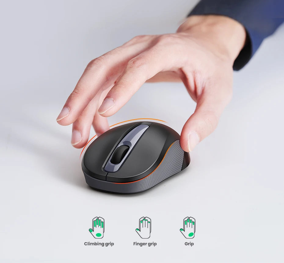 UGREEN Mouse Wireless Ergonomic Shape Silent Click 2400 DPI For MacBook Tablet Computer Laptop PC Mice Quiet 2.4G Wireless Mouse