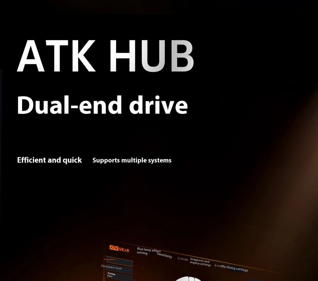 ATK A9 PLUS ULTRA Series Mouse Dual 8K Wireless Mouse Bluetooth Lightweight PAW3950 Ultra Nordic52840 E-sports Mice Gift