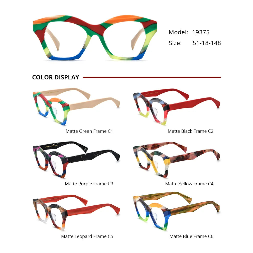 Luxury Lamination Square Acetate Designer Prescription Women Men High Quality Eye Glasses Optical 2025 Newest