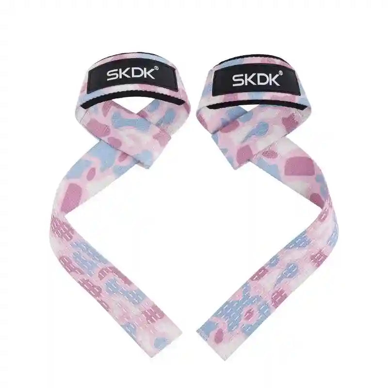 Weight Lifting Wrist Straps for Deadlifts - Adjustable Support 55cm Pink Blue 55*3.5cm Tidesmit