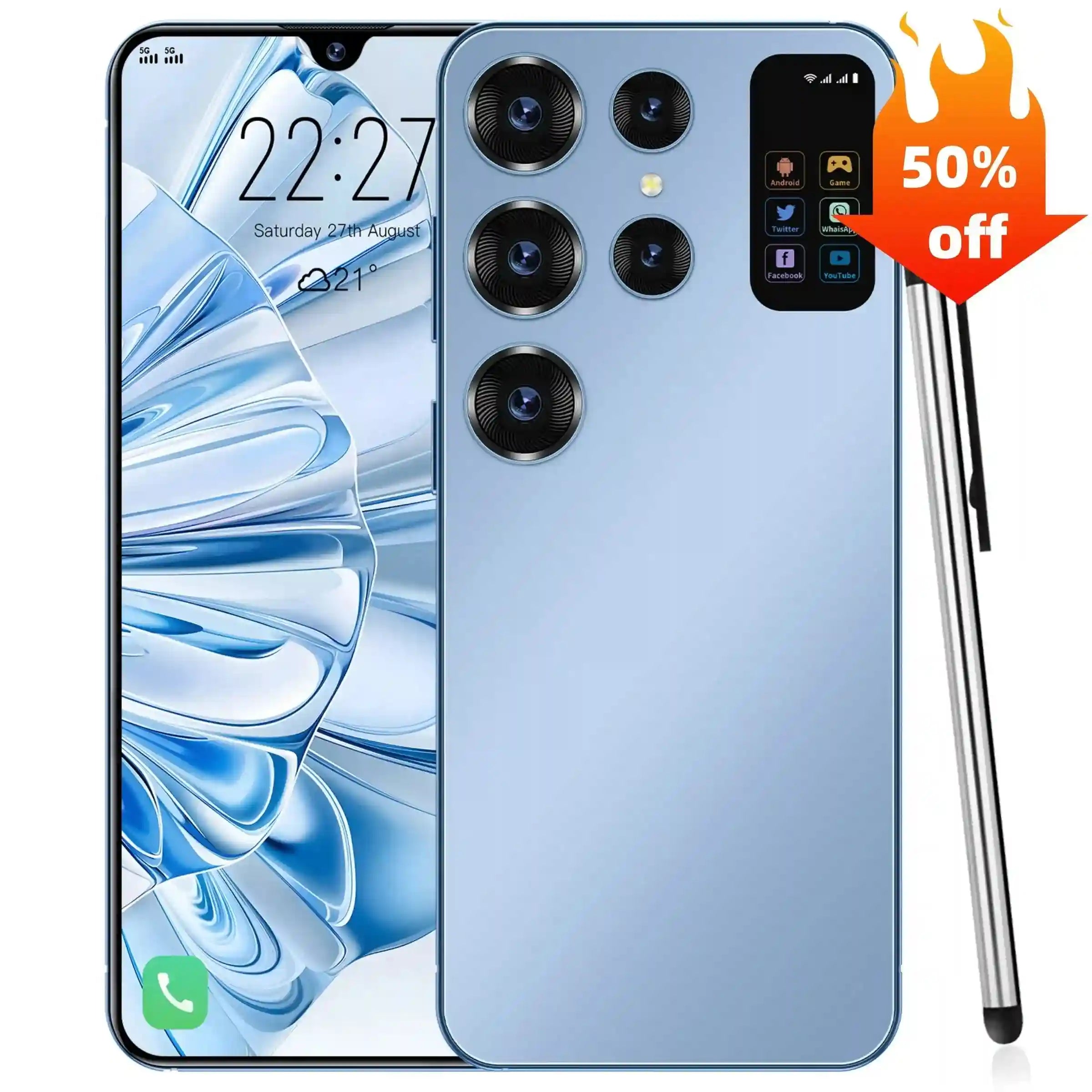 5G Unlocked Mobile Phone S25 Ultra with Dual SIM Card Face ID Original Unlock Android 14 Tidesmit