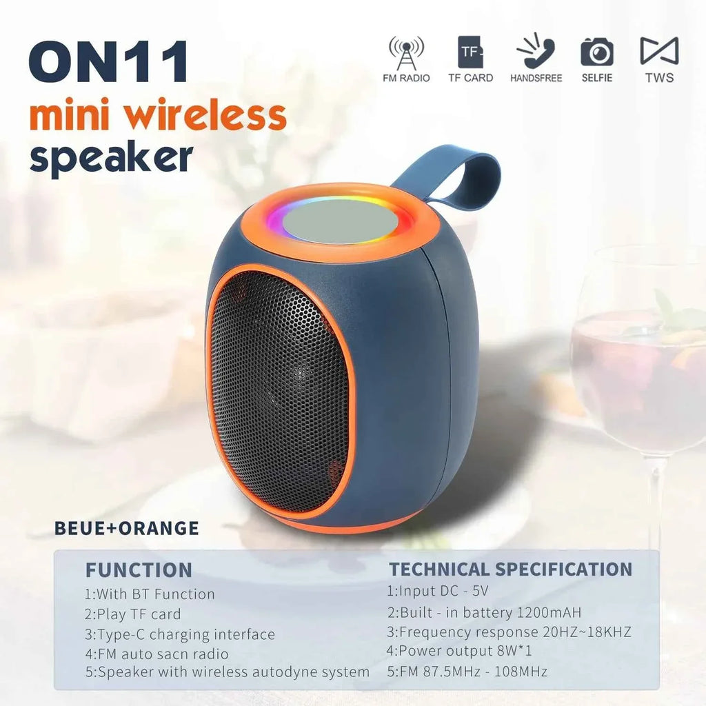 Portable Bluetooth Speaker Waterproof Metal Wireless Audio System My Store