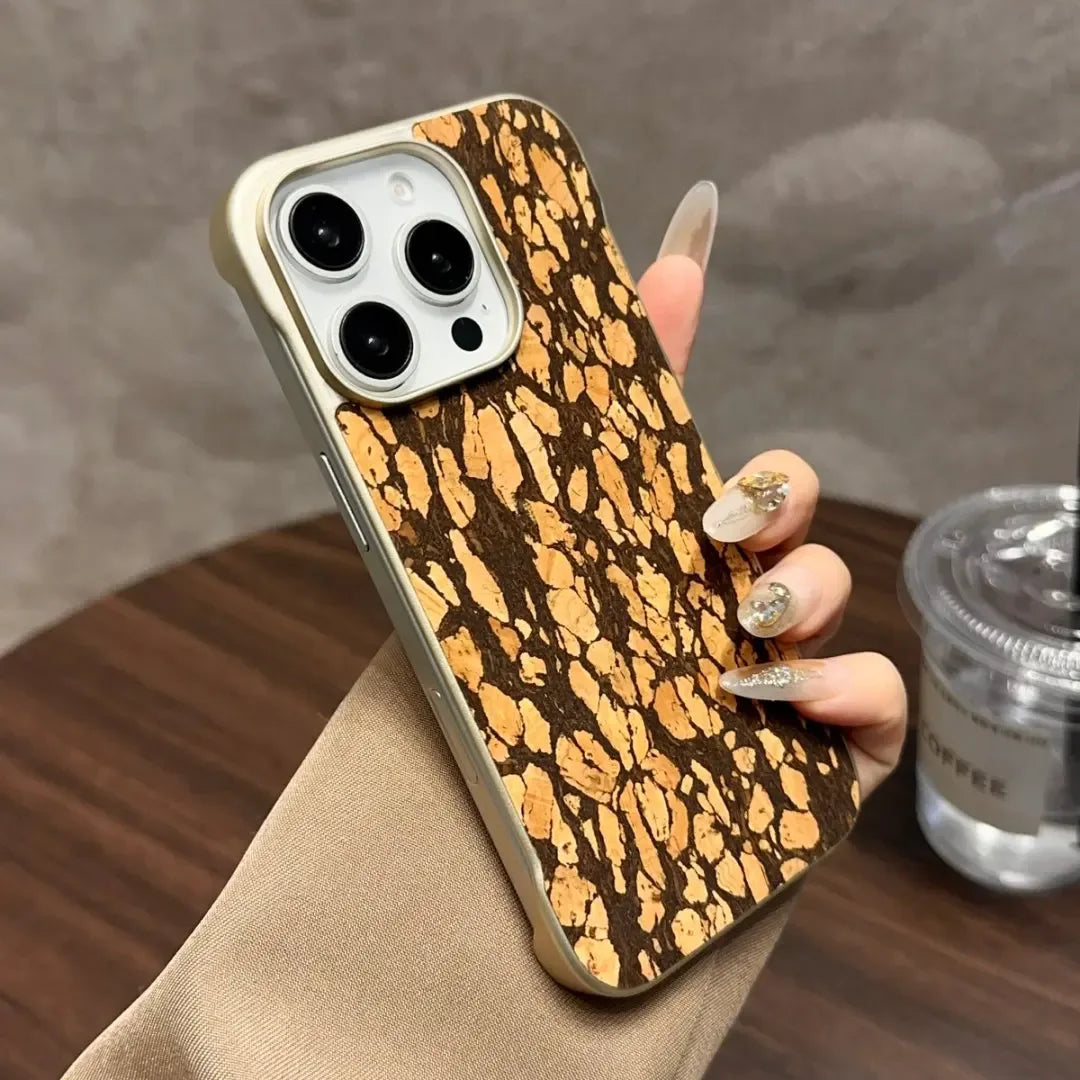 Magnetic Wireless Charging Case for iPhone 16 - Cork Green Black OPP Bag Tidesmit