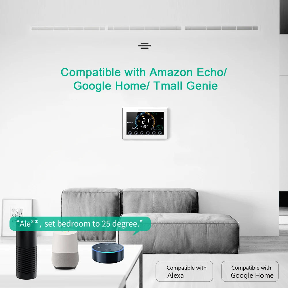 WiFi Smart Thermostat for Home Heating - Colorful Touchscreen Model Tidesmit