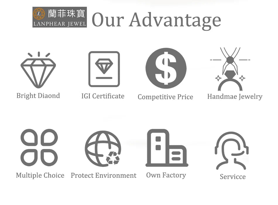 Lanphear Factory 18K White Gold Luxury Jewelry Fashion Chains Natural Diamond Pendant for Women Natural Sapphire Fine Necklaces