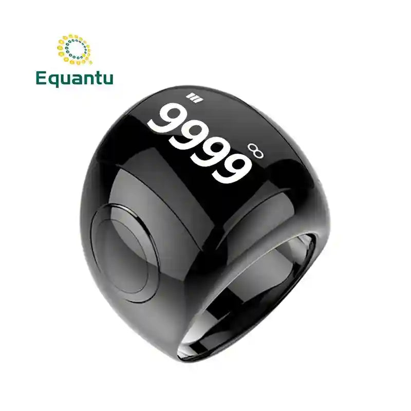 Tidesmit Smart Health Ring - Bluetooth Fitness Tracker with Heart Rate Monitor Ceramic qb709 black 22mm Tidesmit