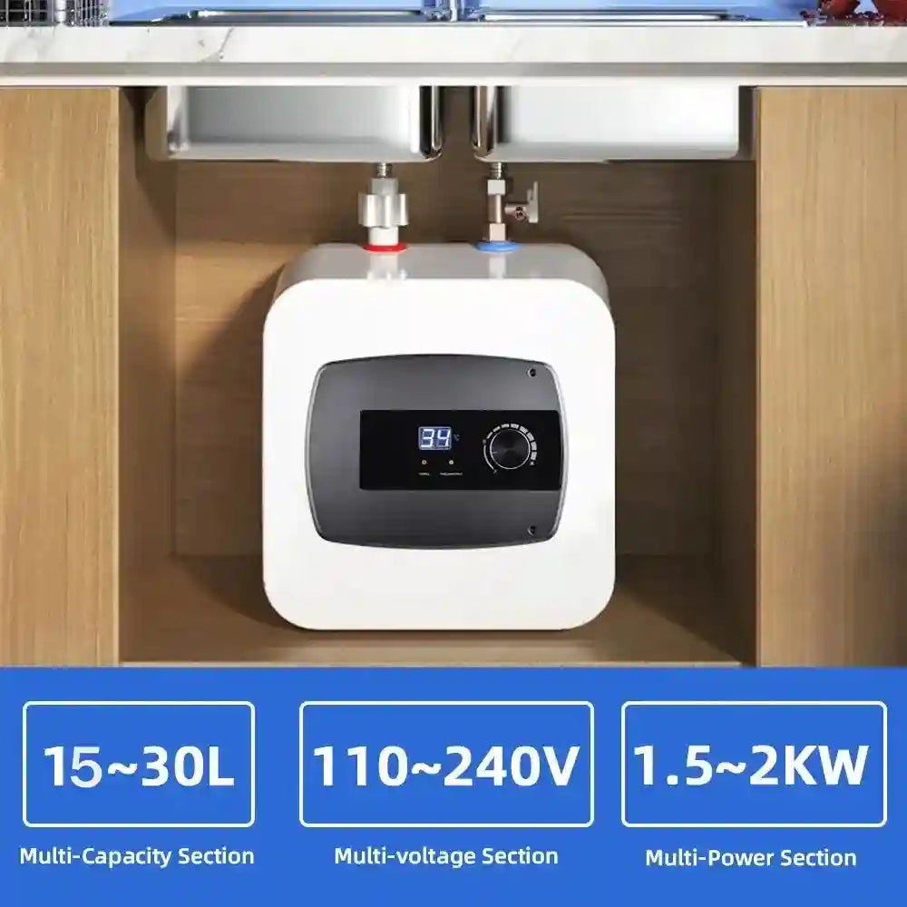 15 Liter Electric Water Heater - WiFi Smart Under Sink Tank 1500W Tidesmit
