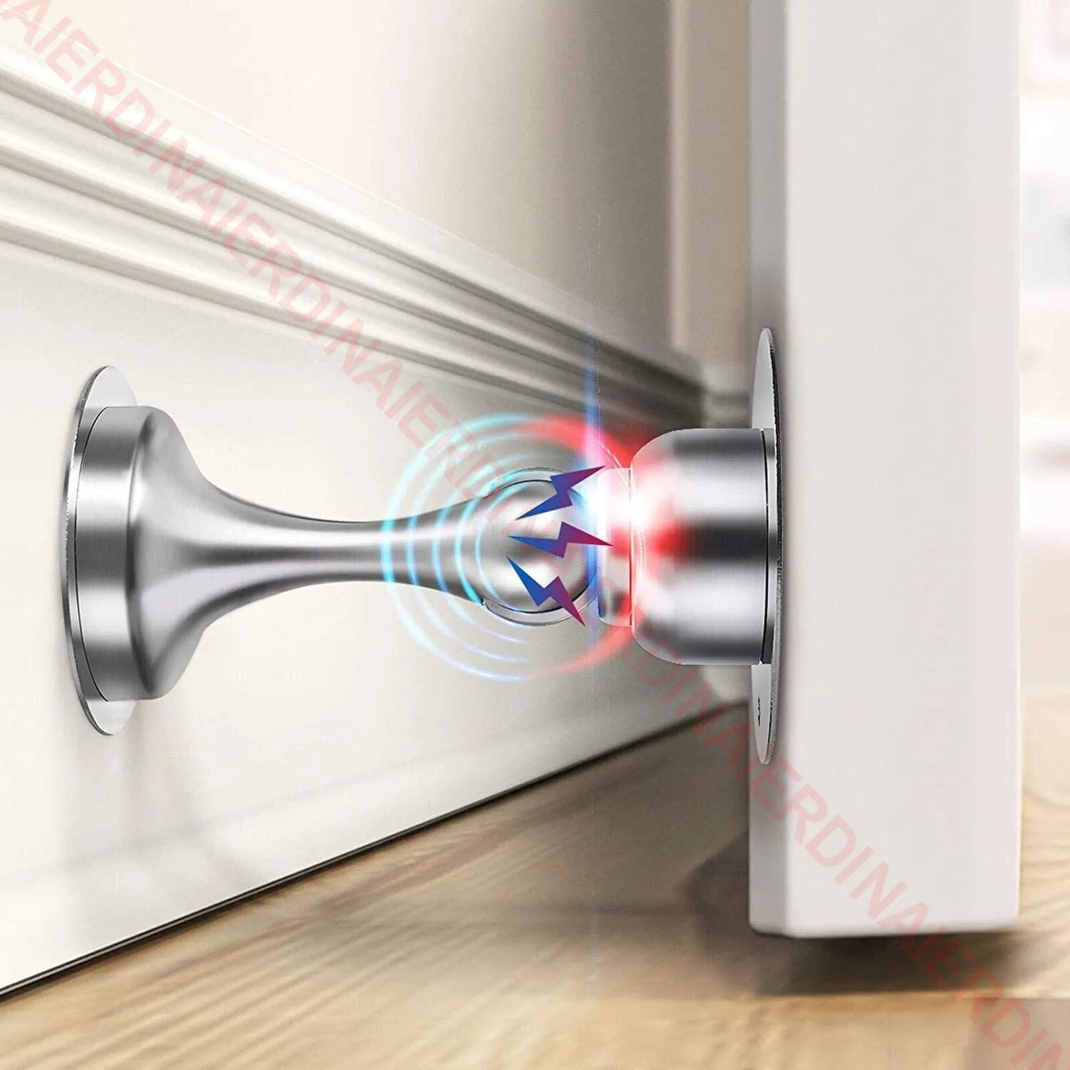 NAIERDI 304 Stainless Steel Door Stopper,Magnetic Door Stop,Door Catch,Nail-free Screws for Stronger Mount,Furniture Hardware